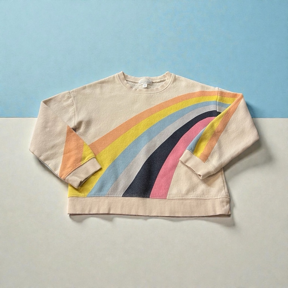 Rockets Of Awesome Girl’s Colorful Rainbow Kids Sweatshirt Size 8